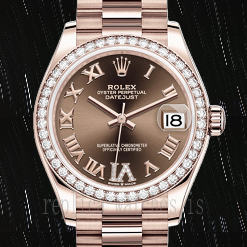 Rolex Datejust 31mm Dame Gold-tone Diamond Bezel - Køb luksus replika ure med store på vores